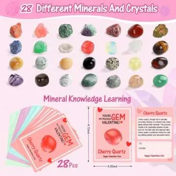 Engaging Valentine's Day Cards with Natural Gemstones and Learning Fun