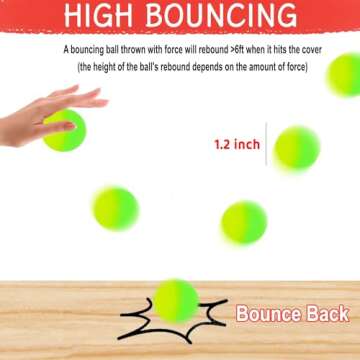 QYESQ Valentine's Day Gift Set - 72 Pack Bouncy Balls, Cards & Bags - Unisex Kids Party Favors