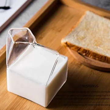 Tapleap Kawaii Glass Milk Carton for Coffee Lovers