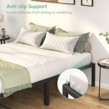 FEMOND Queen Bed Frame - Heavy Duty, Noise-Free, 2500lb Support