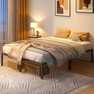 FEMOND Queen Bed Frame - Heavy Duty, Noise-Free, 2500lb Support