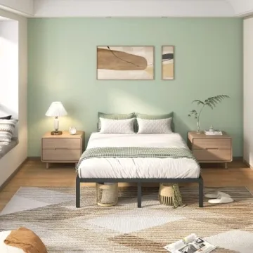 FEMOND Queen Bed Frame - Heavy Duty, Noise-Free, 2500lb Support