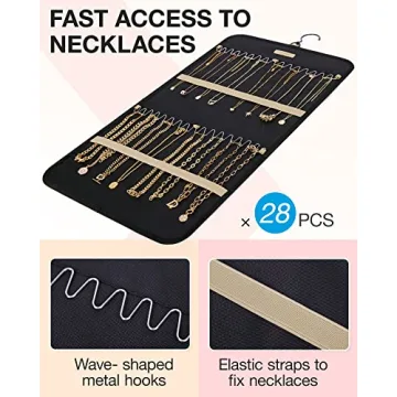 BAGSMART Hanging Jewelry Organizer with Hooks for Storage