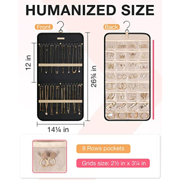 BAGSMART Hanging Jewelry Organizer with Hooks for Storage