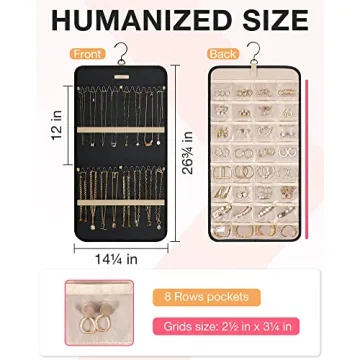 BAGSMART Hanging Jewelry Organizer with Hooks for Storage