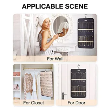 BAGSMART Hanging Jewelry Organizer with Hooks for Storage