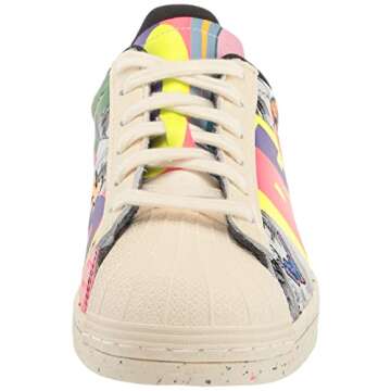 adidas Originals Men's Superstar Sneaker, Cream White/Cream White/Black (Pride), 12