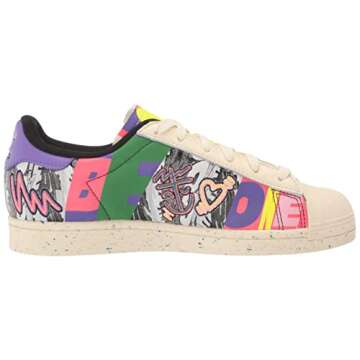 Adidas Originals Men's Superstar Sneaker with Pride Graphics