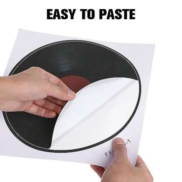 LIFKOME 8Pcs Records Wall Decor Vinyl Records Decor 1950's Rock and Roll Music Party Decorations Fake Vinyl Records Blank Retro Record Wall Stickers Aesthetic Decor for Home Studio 9.6 in