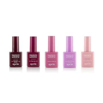 Apres Nail French Manicure Set | Includes 5 Ombre Color | Each Bottle 15mL / 0.5 Fl Oz | 2022 Version (Holland)