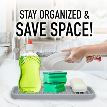 Zulay Kitchen Silicone Sponge Holder - Stylish and Durable Tray