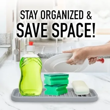 Zulay Kitchen Silicone Sponge Holder - Stylish and Durable Tray