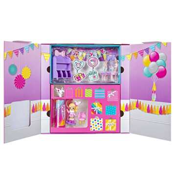 Party Popteenies - Cutie Animal Party Surprise Box Playset with Confetti, Exclusive Collectible Mini...
