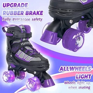 Kids Adjustable Light-Up Roller Skates by MammyGol - Safe & Fun