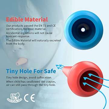 Gibot 12 Colors Toddlers Crayons Palm Grip Crayons, Finger Paint Crayons Sticks Stackable Toys Safe for Kids, Children, Boys and Girls