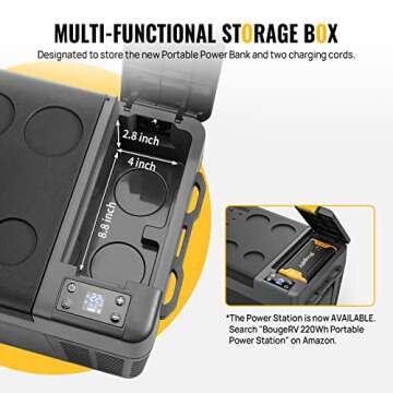 BougeRV 12 Volt Refrigerator, CRPRO 21 Quart 12V Car Fridge, Portable Freezer (-8℉~50℉), Compressor Electric Cooler with 12V/24 DC, 110-240 AC for Outdoor Camping Overlanding Truck RV SUV Van