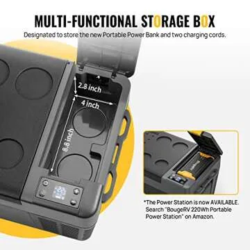 BougeRV 12 Volt Refrigerator, CRPRO 21 Quart 12V Car Fridge, Portable Freezer (-8℉~50℉), Compressor Electric Cooler with 12V/24 DC, 110-240 AC for Outdoor Camping Overlanding Truck RV SUV Van