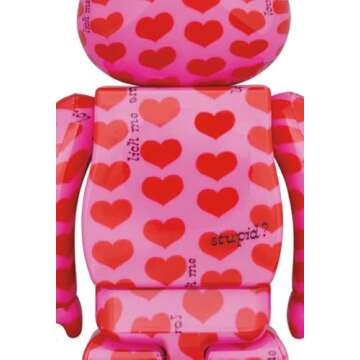 Medicom HEADWAX Org Pink Heart 100% & 400% Be@rbrick 2-Pack