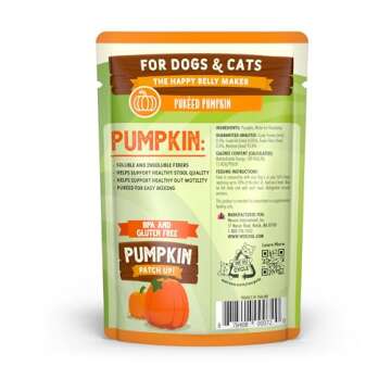 Weruva Pumpkin Patch Up!, Pumpkin Puree Pet Food Supplement for Dogs & Cats, 2.80oz Pouch (Pack of 12)