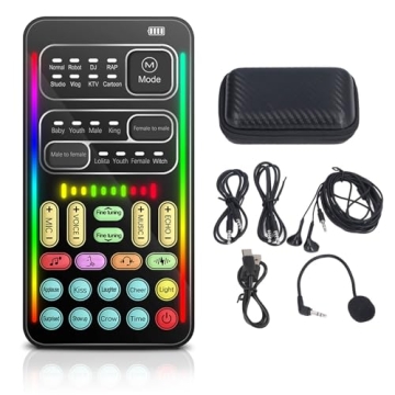 Segrehy Voice Changer,Voice Modulator I9 Voice Changer Set Multifunction Portable Recording Mini Sou...