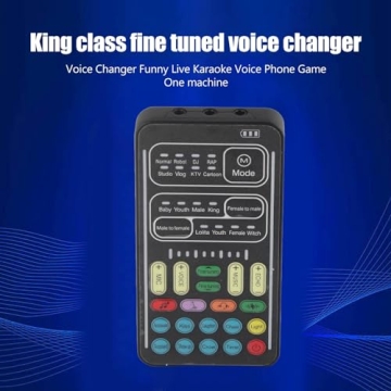 Segrehy Voice Changer,Voice Modulator I9 Voice Changer Set Multifunction Portable Recording Mini Sound Card Mini Different Live Broadcast Voice Disguiser for Game Anchor Recording Computer