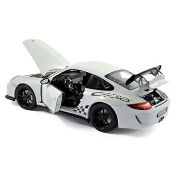 Norev Porsche 911 GT3 RS 1/18 Diecast Model Car - White and Black Trim
