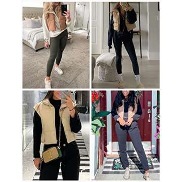 AMEBELLE Women's Cropped Puffer Vest Lightweight Warm Padded Crop Puffy Vest Gilet(2000-Khaki-M)