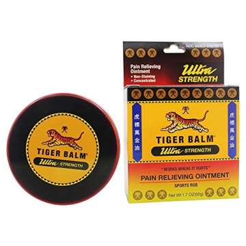 Tiger Balm Ultra Strength Pain Relief, 50g - Fast and Effective Muscle Relief Ointment