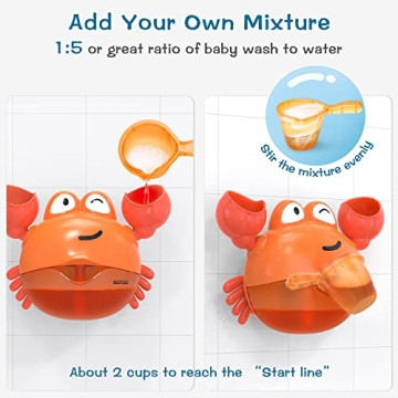 KINDIARY Crab Bath Bubble Maker Automatic Bubbles Machine
