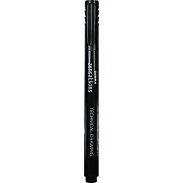 Zebra Pen Zensations Technical Pen, Assorted Point Sizes, Black Ink, 3-Count