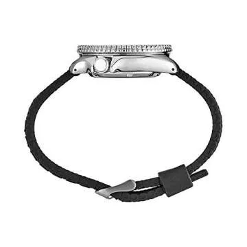 Seiko SRPD95 Men's Black Dial Watch with Black Bezel, Stainless Steel Case, and Black Silicone Strap