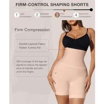 Women's Shapewear Shorts Tummy Control Underwear, Butt Lifting Thigh Slimmer Body Shaper