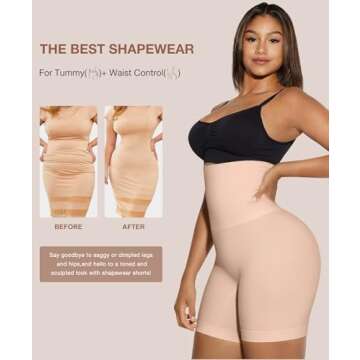 Women's Shapewear Shorts Tummy Control Underwear, Butt Lifting Thigh Slimmer Body Shaper