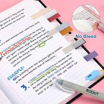EOOUT 10 Pack Gel Highlighter, Bible Highlighters and Pens No Bleed, Aesthetic Bible Study Journaling School Supplies, Book Accessories (Morandi)