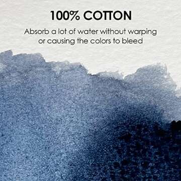 Grabie Watercolor Postcards, 100% Cotton, 24 Sheets, 4.1x5.9 Inches, 140lb (300gsm), Blank Note Cards for Watercolor Journal, Art Supplies for Thank You Notes, Invitations, and Greeting Cards