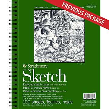 Strathmore 400 Sketch Pad - 9x12, 100 Sheets, Eco-Friendly