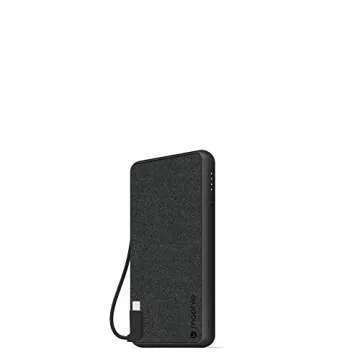mophie powerstation Plus (6,000mAh) - Built in Micro USB and Lightning Cables - Black (401101662)