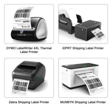 Shipping Labels for Dymo Rollo Zebra - Waterproof Postage Labels