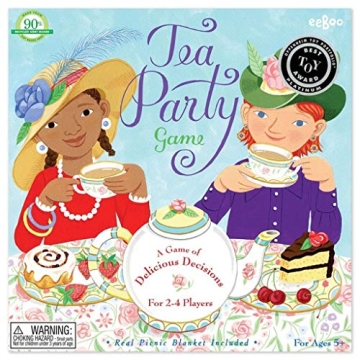 eeBoo Tea Party Spinner Game for Ages 3-6