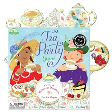 eeBoo Tea Party Spinner Game for Ages 3-6