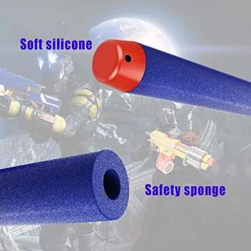 Coodoo Compatible Darts 1000 PCS Refill Pack Bullets for Nerf N-Strike Elite Series Blasters Toy Gun - Blue with Storage Bag