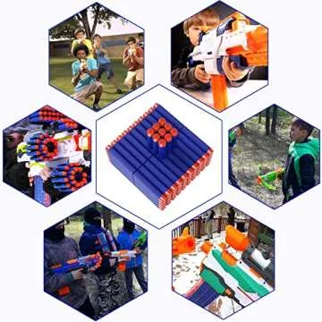 Coodoo Compatible Darts 1000 PCS Refill Pack Bullets for Nerf N-Strike Elite Series Blasters Toy Gun - Blue with Storage Bag