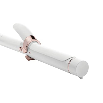 T3 SinglePass 1.25" Ceramic Curling Iron, White/Rose Gold, 1 ¼ inch