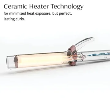 T3 SinglePass 1.25" Ceramic Curling Iron, White/Rose Gold, 1 ¼ inch