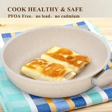 Eco-Friendly 8 Inch Nonstick Granite Frying Pan Induction Compatible