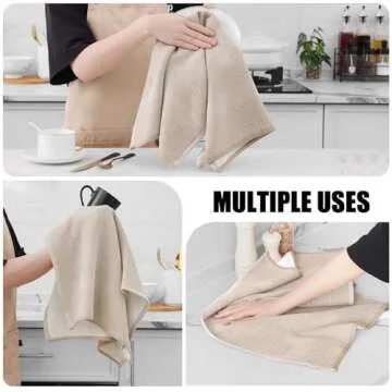 Homaxy 6-Pack Cotton Waffle Weave Dish Cloths and Towels