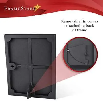FrameStarr 8x10 Picture Frame Set (Black, 3 Pack), Front-Loading Contemporary Modern Style, Tabletop or Wall Mount, Harmony Collection