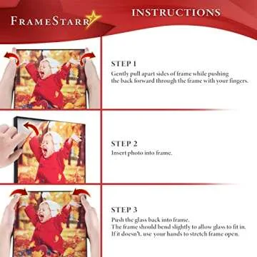 FrameStarr 8x10 Picture Frame Set (Black, 3 Pack), Front-Loading Contemporary Modern Style, Tabletop or Wall Mount, Harmony Collection