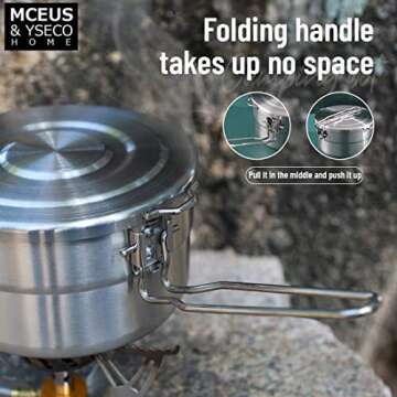 Compact Camping Mess Kit Set with Pot and Utensils