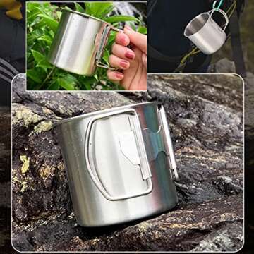 Compact Camping Mess Kit Set with Pot and Utensils